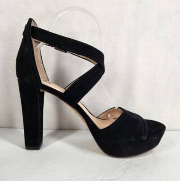 🆕 Vince Camuto Shayla Platform Heels Black         Size 9 1/2 - Picture 2 of 3